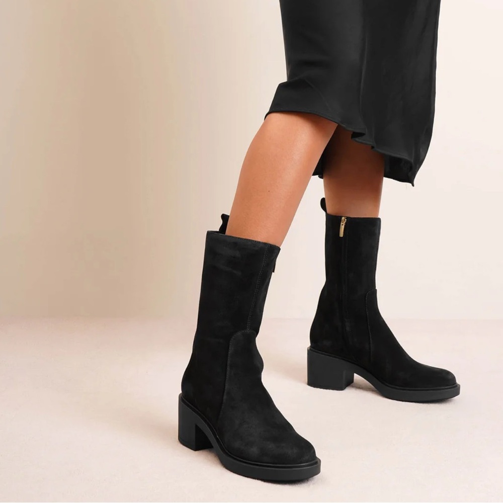 Gianvito Rossi Exton Black Suede Ankle Boots